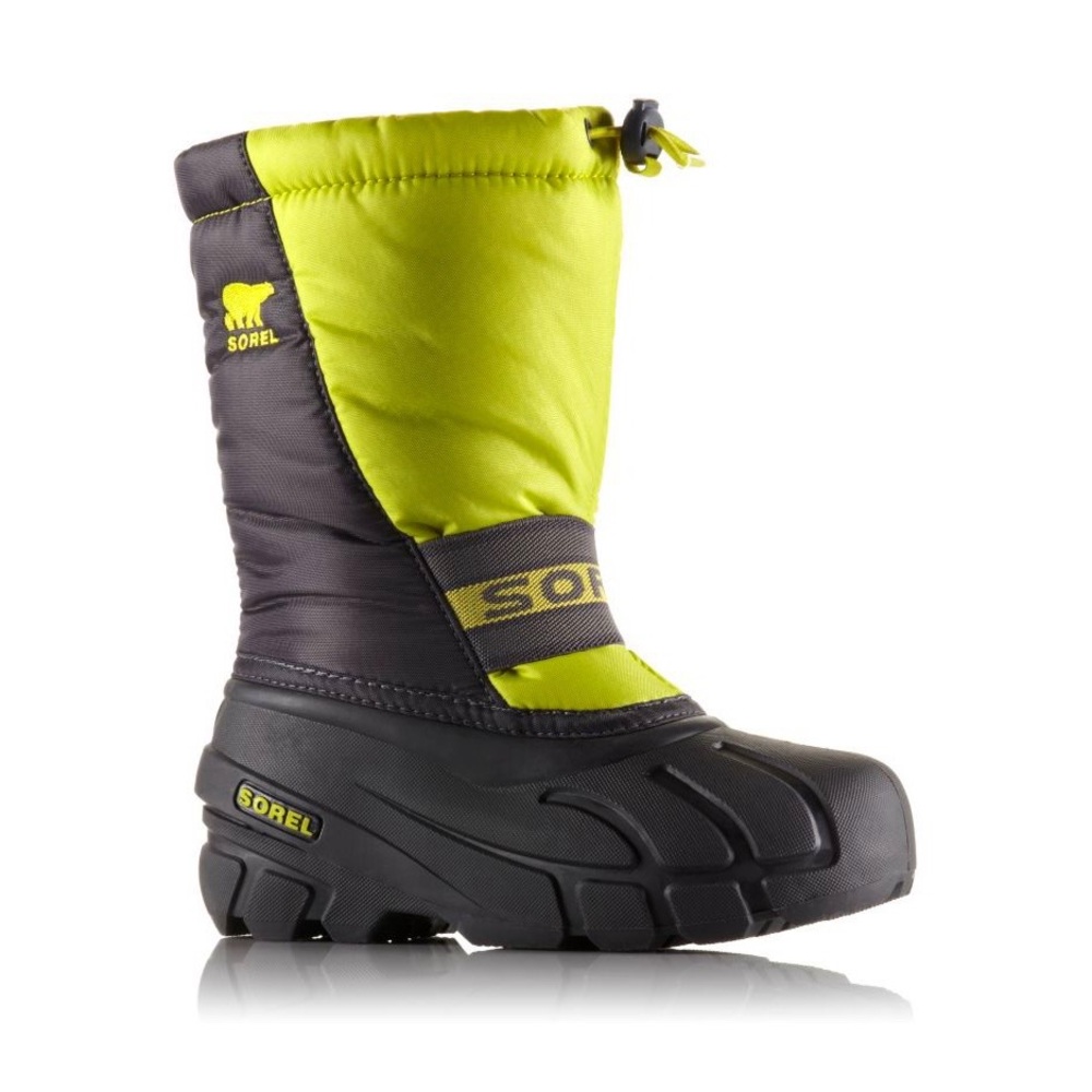 SOREL | Big Kids' Cub Winter Snow Boot in Gray/Yellow | US 13